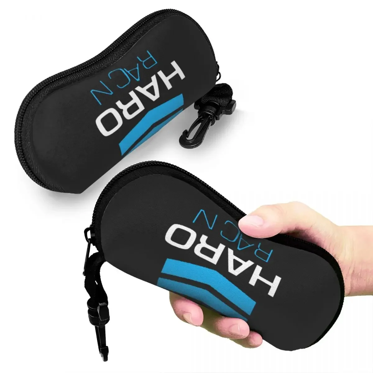 

Haro Racn Bluewhite- Old School Bmx Shell Glasses Case Portable Sunglasses Box Women Men Soft Eyeglasses Bag Pouch