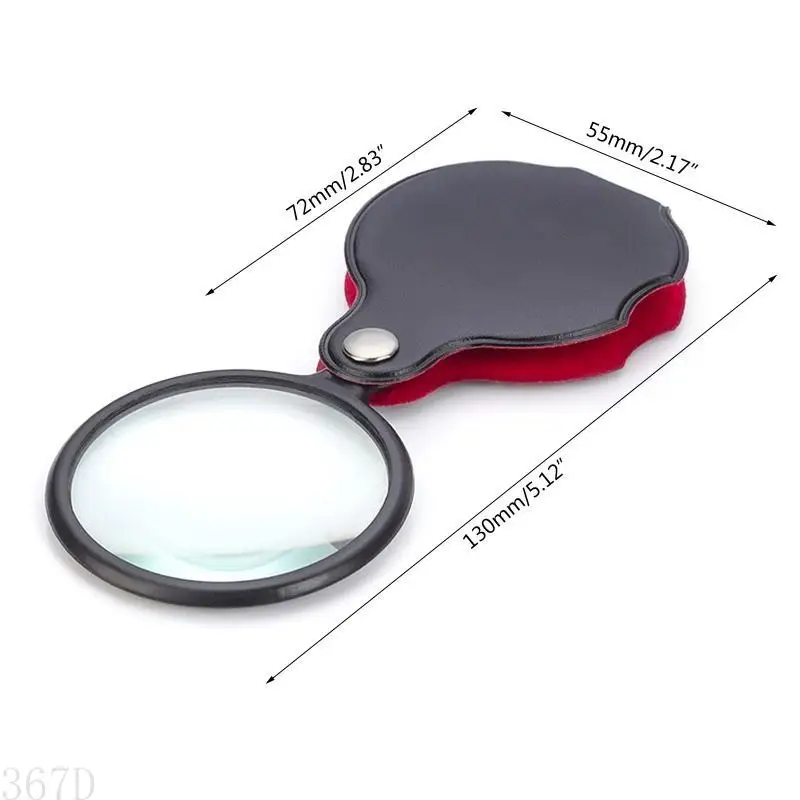 367D Mini Magnifing Glass Magnify Glass Splating Coaper Marifier Loupe 8x