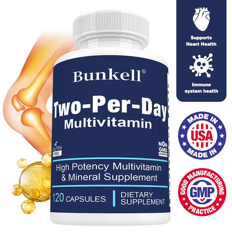 2-Day Multivitamin - Supports Bone Density, Brain, Heart and Immune Health, Supports Energy and Wellness, Gluten Free, Non-GMO