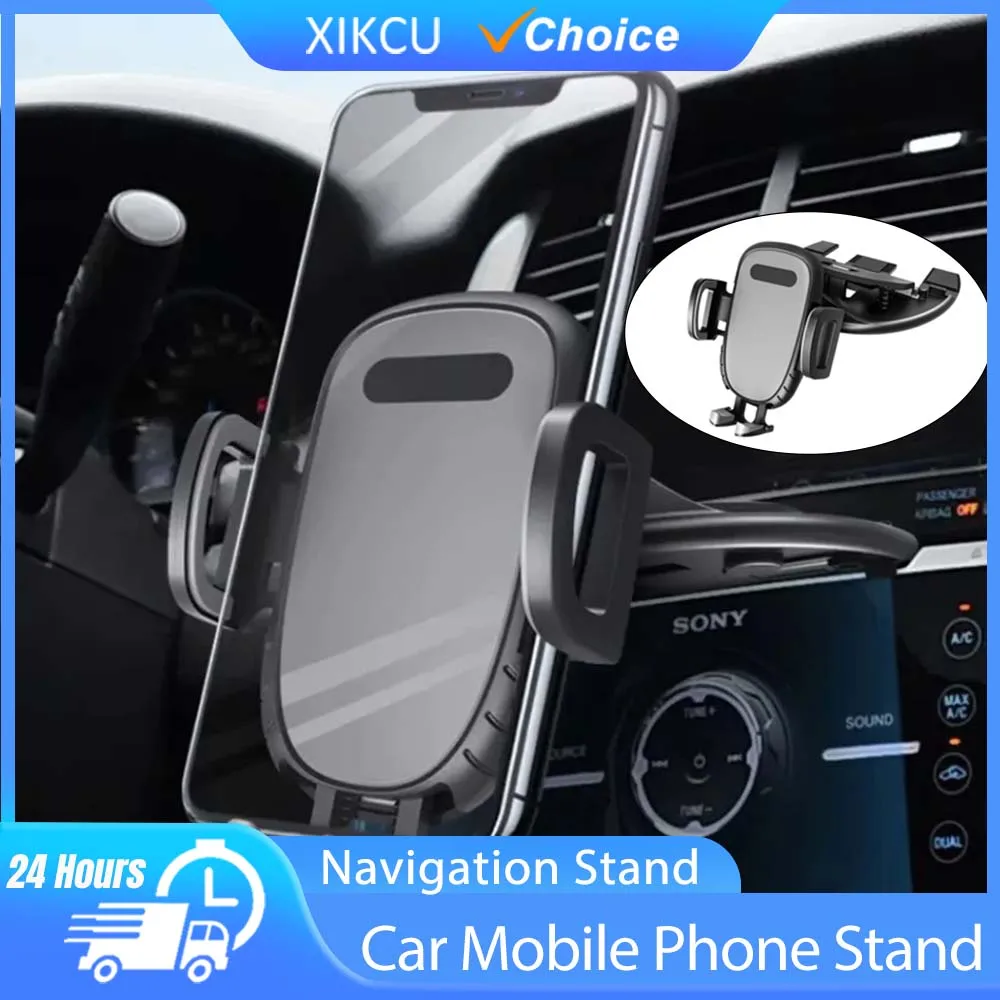 

Универсальная автомобильная подставка для компакт-дисков с вращением на 360 градусов, автомобильный держатель для телефона с одним касанием для iPhone 12-16 Pro Max, Samsung Xiaomi