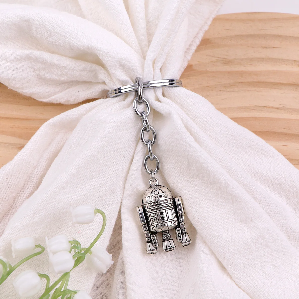

Трехмерный металлический брелок серебристый робот автомобильный брелок рюкзак для мужчин и женщин аксессуары модный брелок подарки