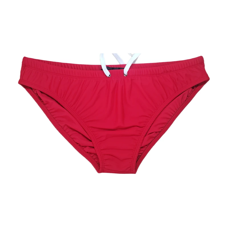 Brand new 2018  BOYTHOR Private customized Men's Men's suit swimming trunks Sexy red low-waist swimsuit  Young middle-aged