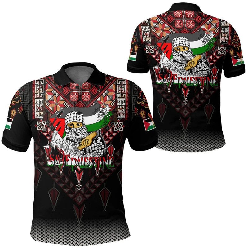 3D Print Men's Polo Shirts Casual Summer Tops