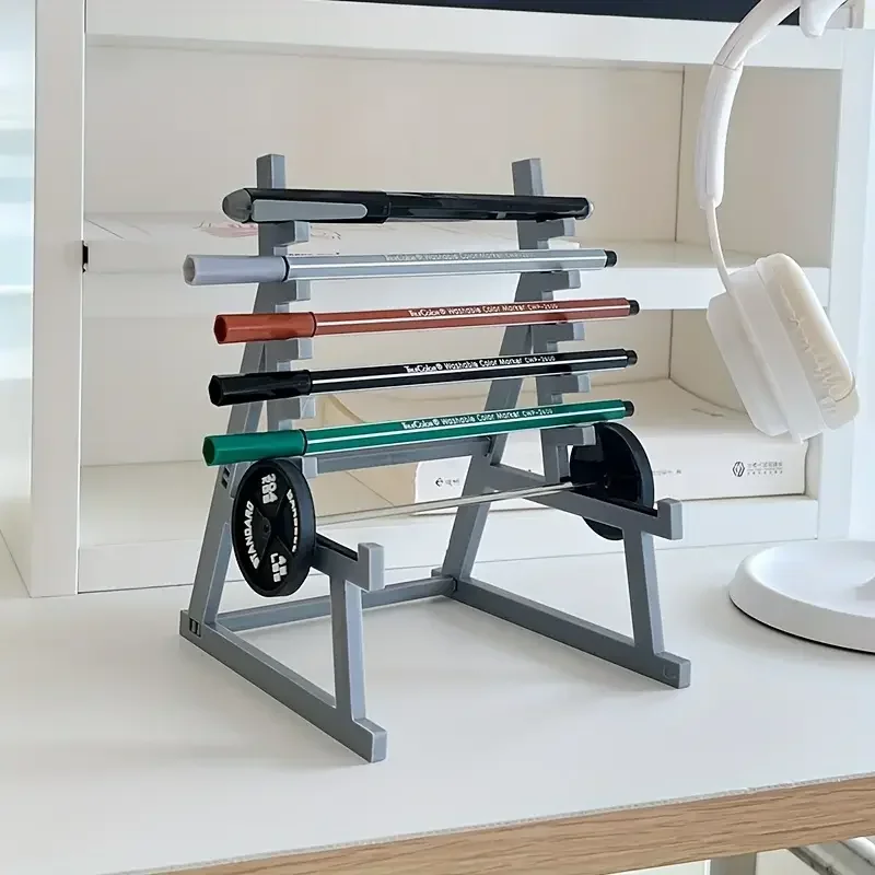 Creative Barbell Pen Holder Fitness Themed Fitness Pen Holder Perfect Gift for Fitness Enthusiasts Weightlifters