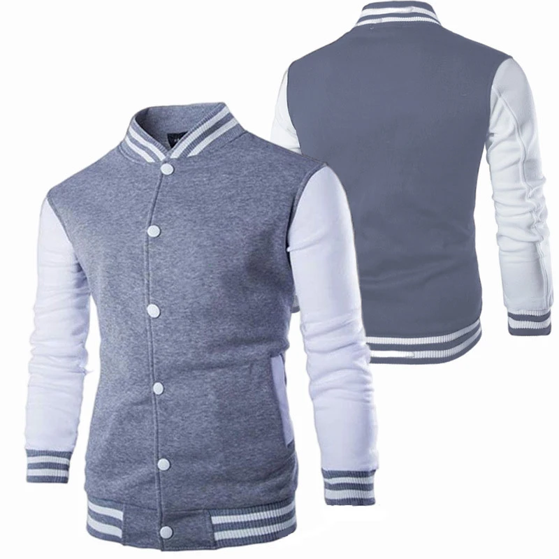 Abrigo ajustado de béisbol para hombre, chaqueta deportiva informal personalizada, cárdigan estampado con cuello levantado, prendas de vestir, 2023
