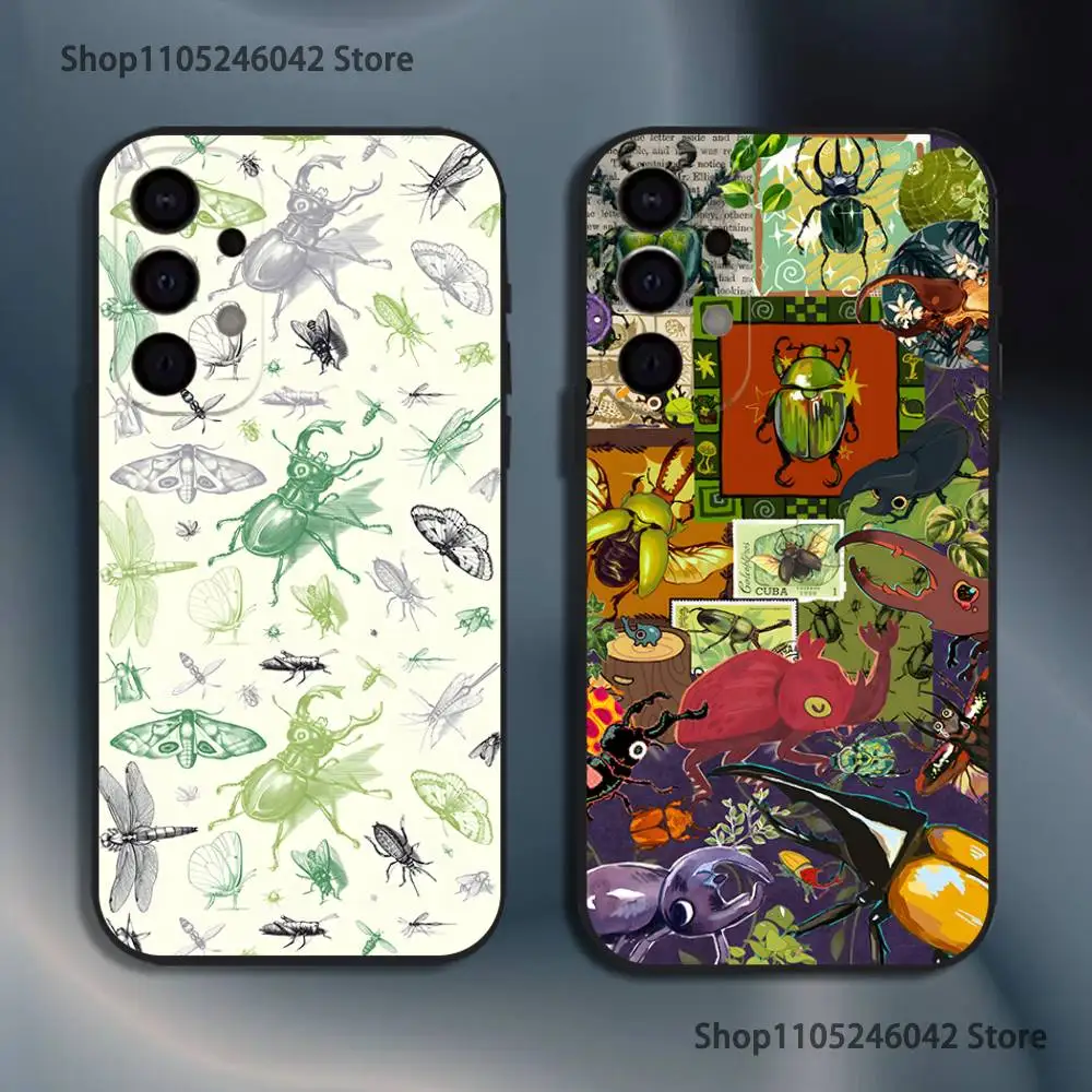 

Insects And Bugs For Samsung S26,S25,S24,S21,S22,S23,S30,Ultra,S20,Plus,Fe,Lite,5G Black Cover Phone Case