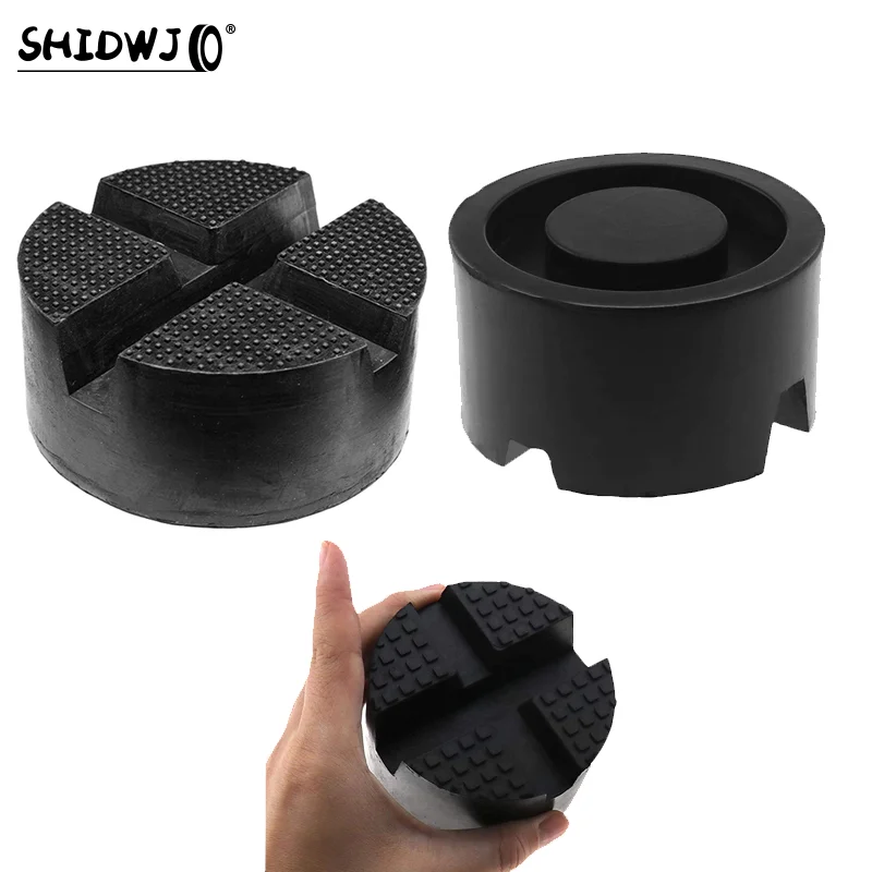 1 adet evrensel araba kriko standı lastik tamponlar kat oluklu araba Jack kauçuk Pad yüksek kalite Anti kayma araba kaldırma lastik pedi