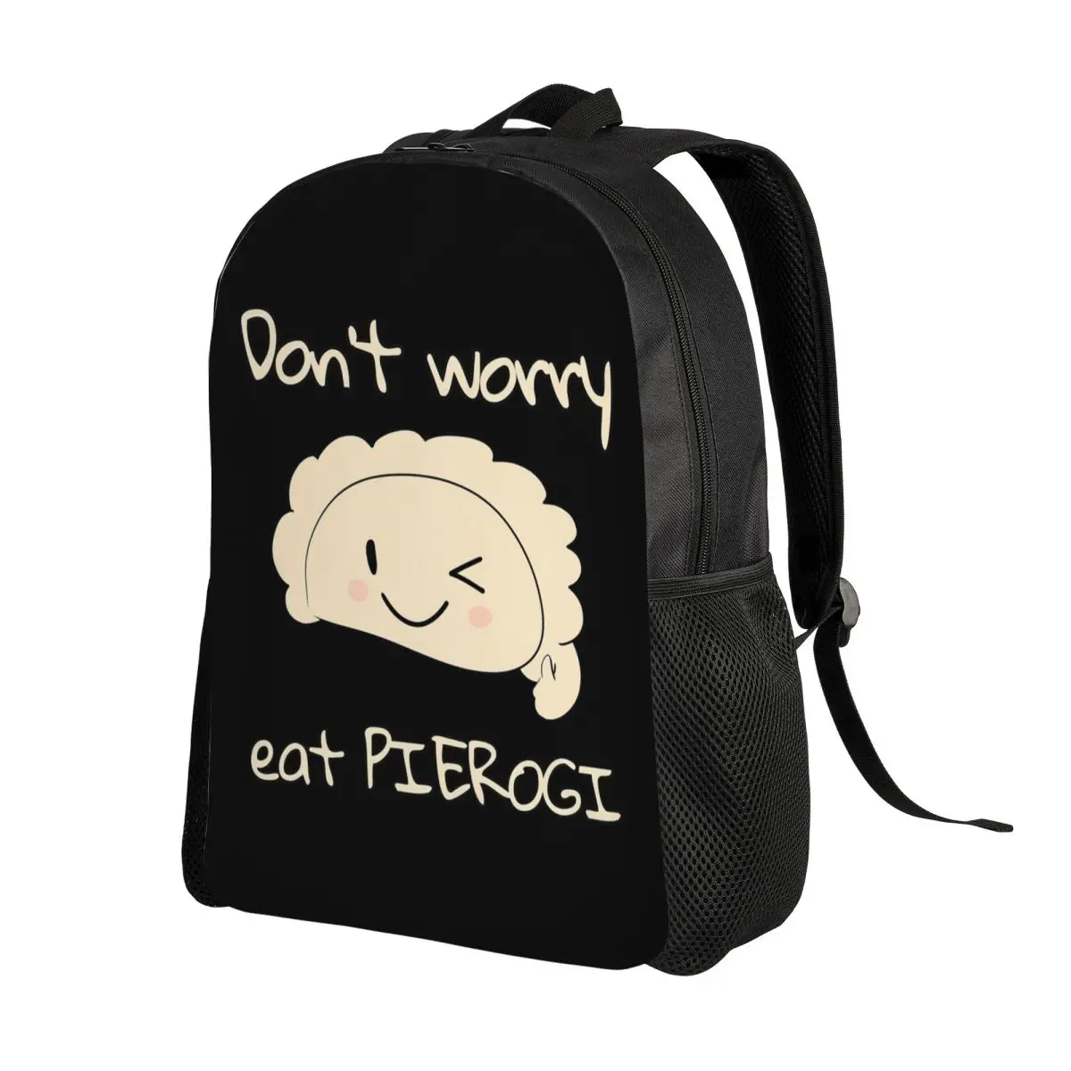 Don't Worry Eat PIEROGI Backpack Daypack Large Capacity Boys Girls BookBag School Bag Shoulder Bags for Men Women
