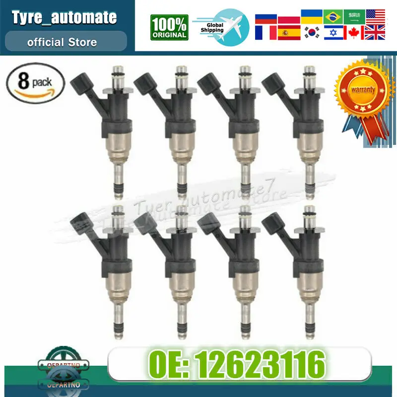 8PCS/LOT Fuel Injectors OEM 12623116 For Chevrolet GMC Silverado 1500 2014-2021  12623116 12656005 12656006