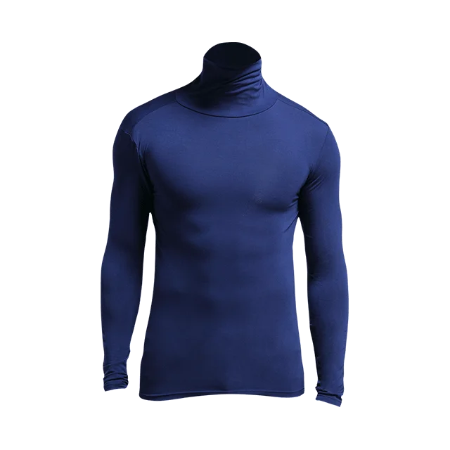 O elements men's thermal underwear in turtleneck lapel autumn thin Modal autumn and winter long-sleeved base single slim-fit top