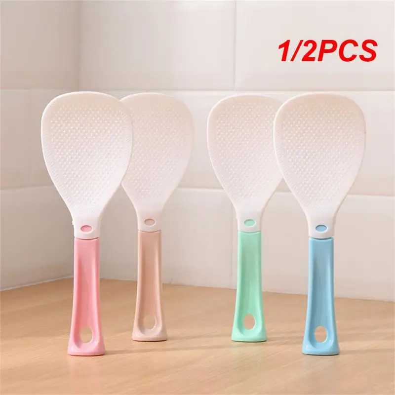 1/2PCS Non-stick Rice Spoon Simple And Fashionable Food Grade Creative Household Rice Spoon Vertical Rice Spoon