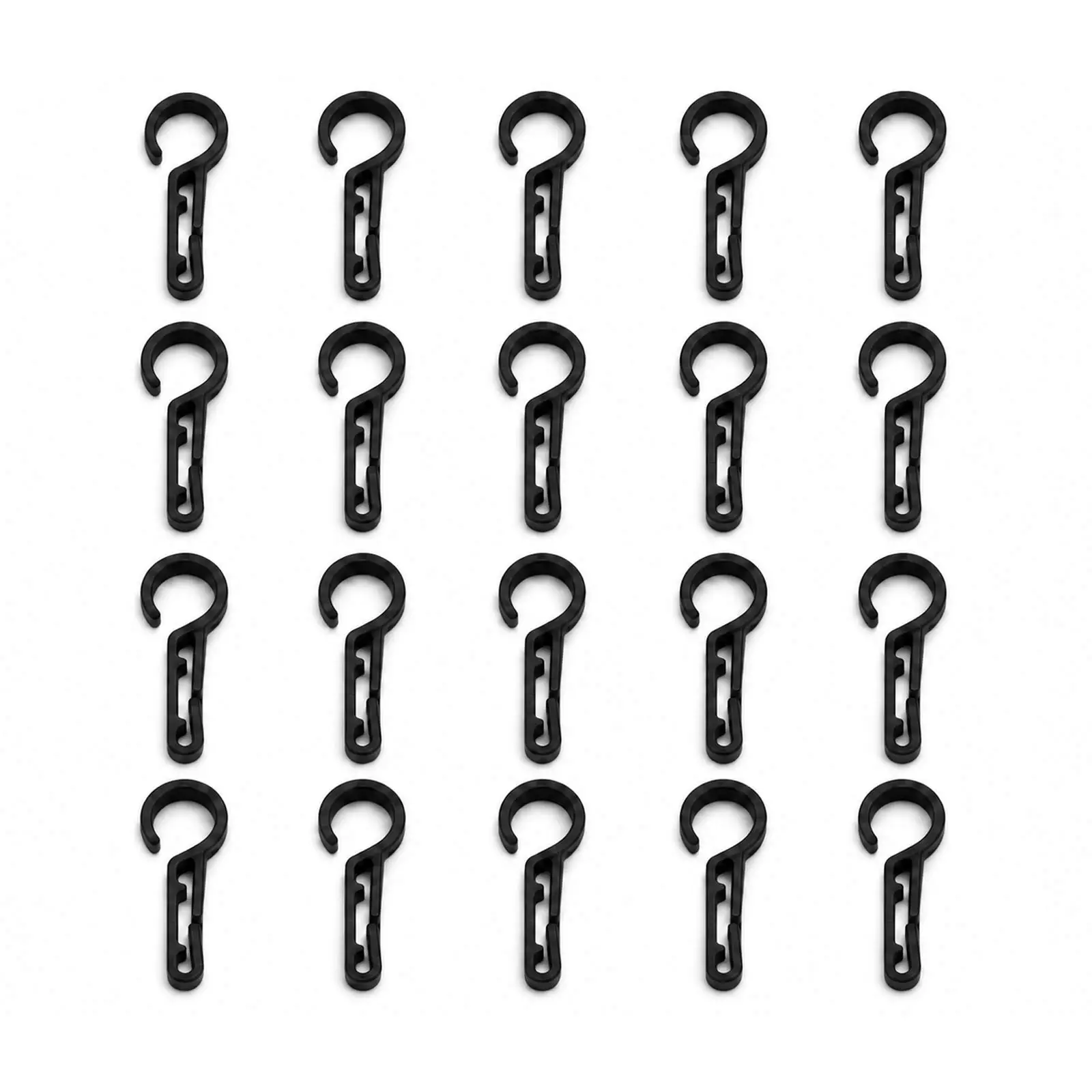 Wholesale 20Pcs Plastic Helmet Clips Attachment Head Light Clamps Black Set Headlamp Hard hat Safety Cap Hook Outdoor Tools