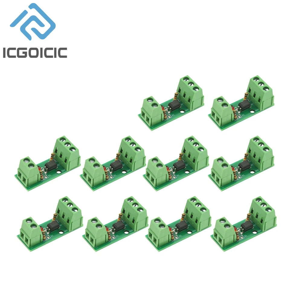1-10PCS 1 Channel Way Optocoupler Isolation Module PC817 3V-5V 12V 24V Photoelectric Isolator Rail Holder PLC Drive Motor Board image 2