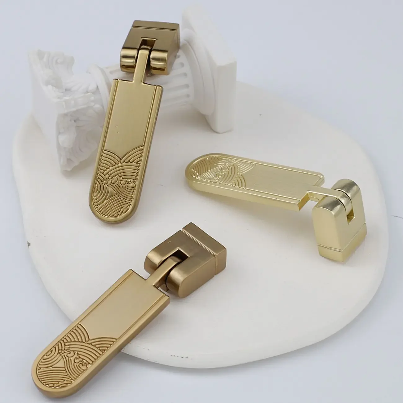 yesLight luxury carved cabinet handle New Chinese style zinc alloy drawer door pull