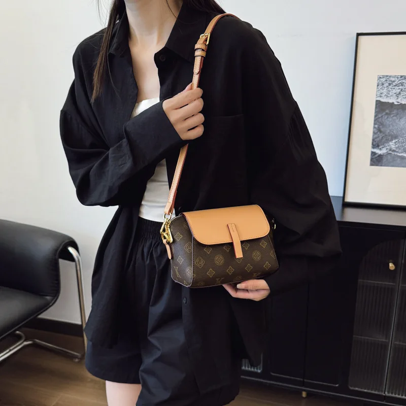 

2025 Monogram Crossbody Bag Vintage Shoulder Purse for Women Minimalist Sling Bag Casual Day-to-Night Tote Fashion Shoulder Bag​