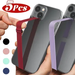 1-5Pcs Silicone Phone Straps Elastic Soft Wristband Hand Band Grip Ropes Cellphone Accessories for IPhone Samsung Huawei Xiaomi
