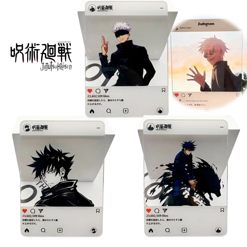 Julongsu kaisen anime figura gojo satoru acrílico cartão transparente modelo de alta qualidade ornamentos cartão moda fotografia prop presente
