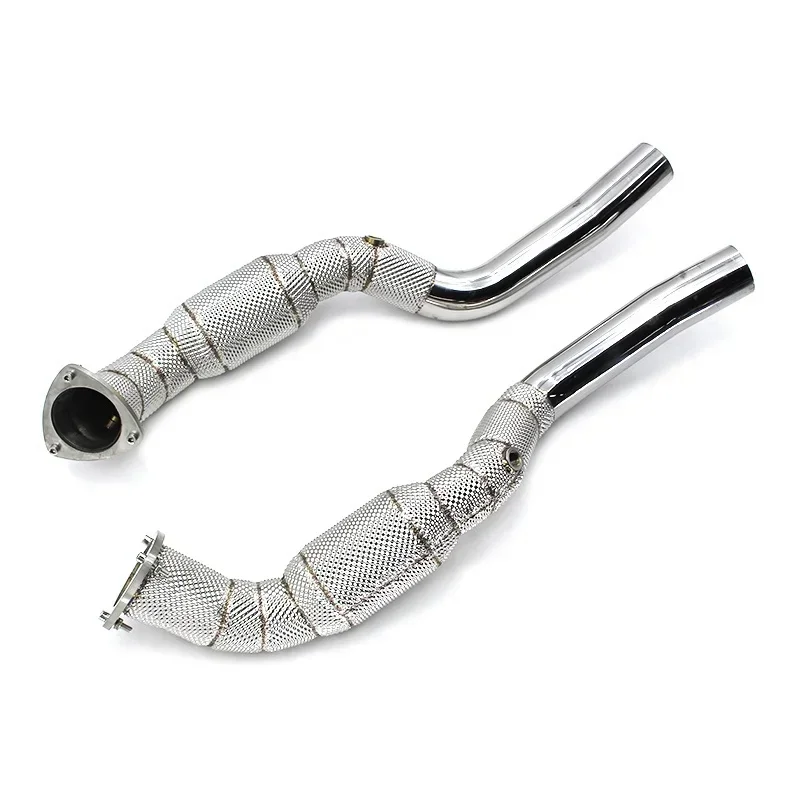 Section High flow Pipes branch downpipe Exhaust Pipe with for Maserati Gran Turismo/GT 4.7