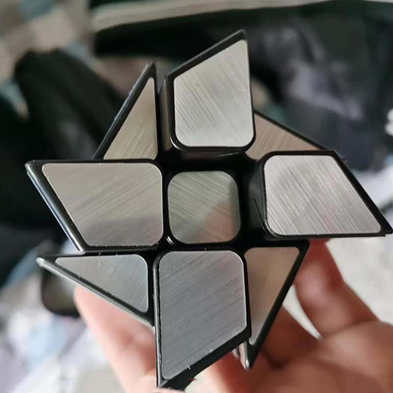 Specchio Mulino A Vento Cubo 3X3X3 Senza Adesivo Speedcube Puzzle Educativo Rompicapo Giocattoli per I Bambini zauberwürfel кубик рубика