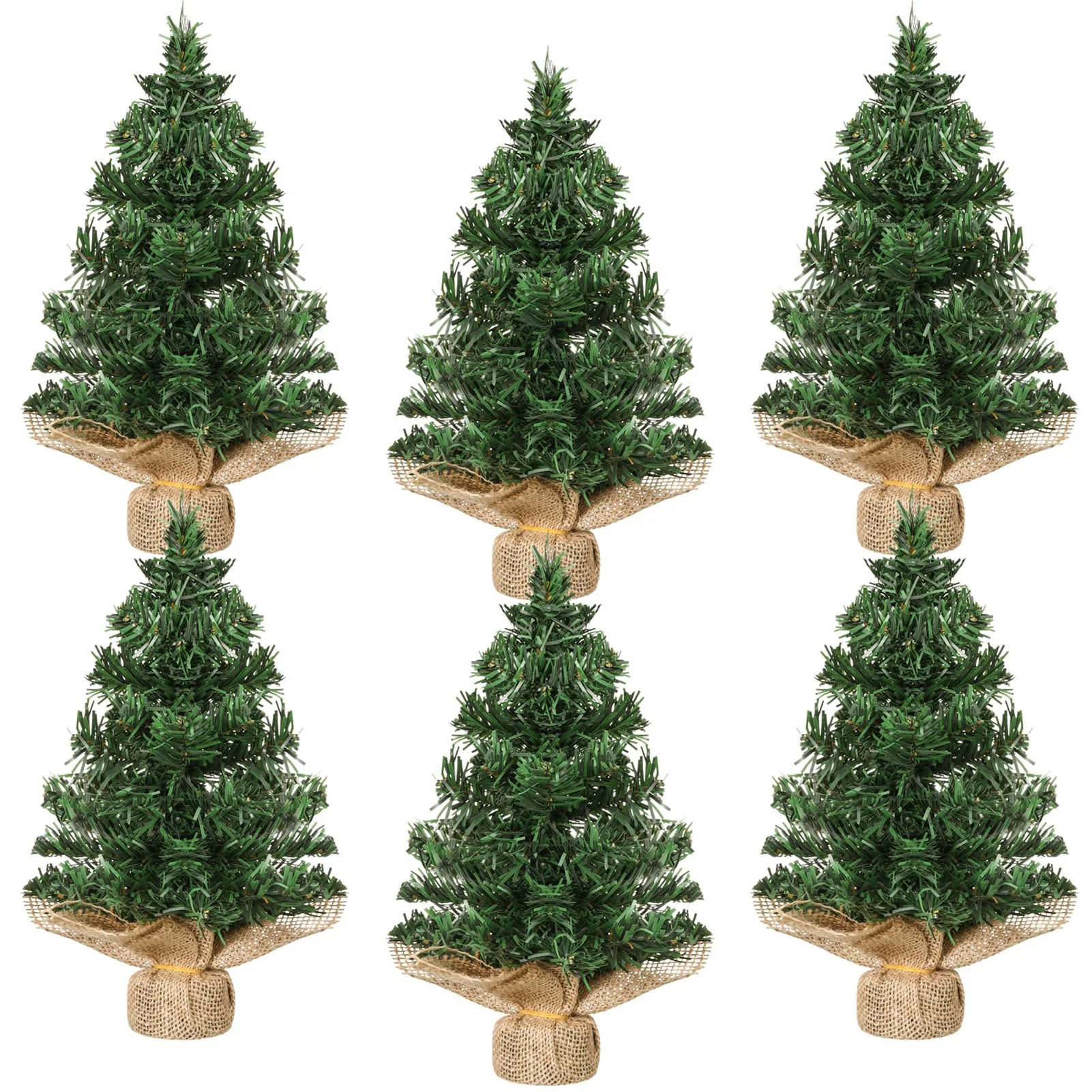 20cm Mini Artificial Christmas Tree Desktop Fake Pine DIY Small Desktop Decorative Holiday Party Xmas Tree Ornaments