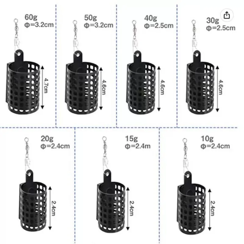 10 Stuks Visgerei Feeder Kooi Rond Vierkant Karper Grof Match Barbel Metalen Feeders Feeder Mand Kooi Vissen Lokaas Kooi