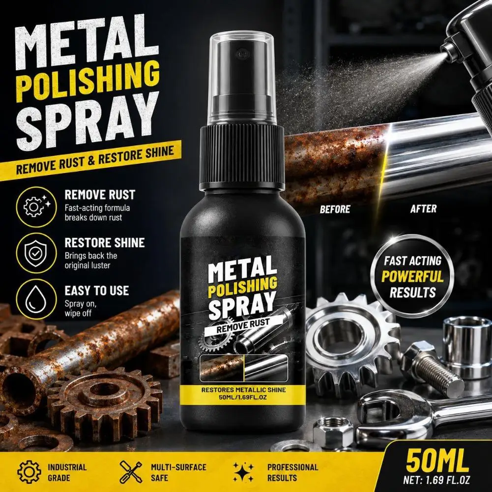 12/3/5 Metal Rust Remover Spray Fast Acting Rust Corrosion Cleaner Multipurpose Metal Polishing Restorer for Auto Hardware Tool
