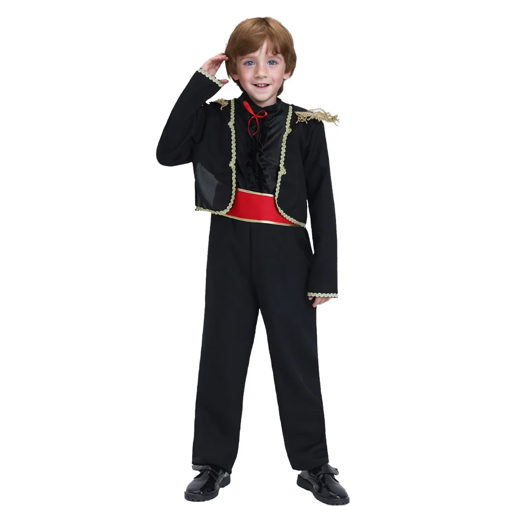 Costume de torero espagnol élégant pour garçons, Costume de danse Flamenco, Costume d'halloween pour enfants