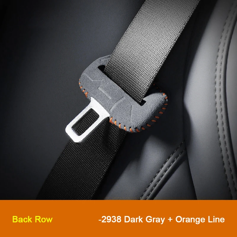 

For ZEEKR 001 007 009 7X X Super Suede Car Rear Row Seat Belt Buckle Cover Suede Sheath B-pillar Crash Trim Accessories