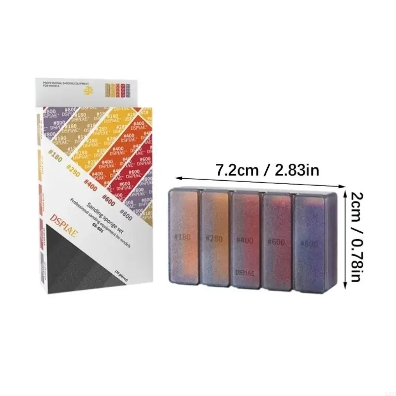 Foam Sandpaper Set SS-S01 & SS-S02 for Multi-Specification Curved and Arc Surface Sanding