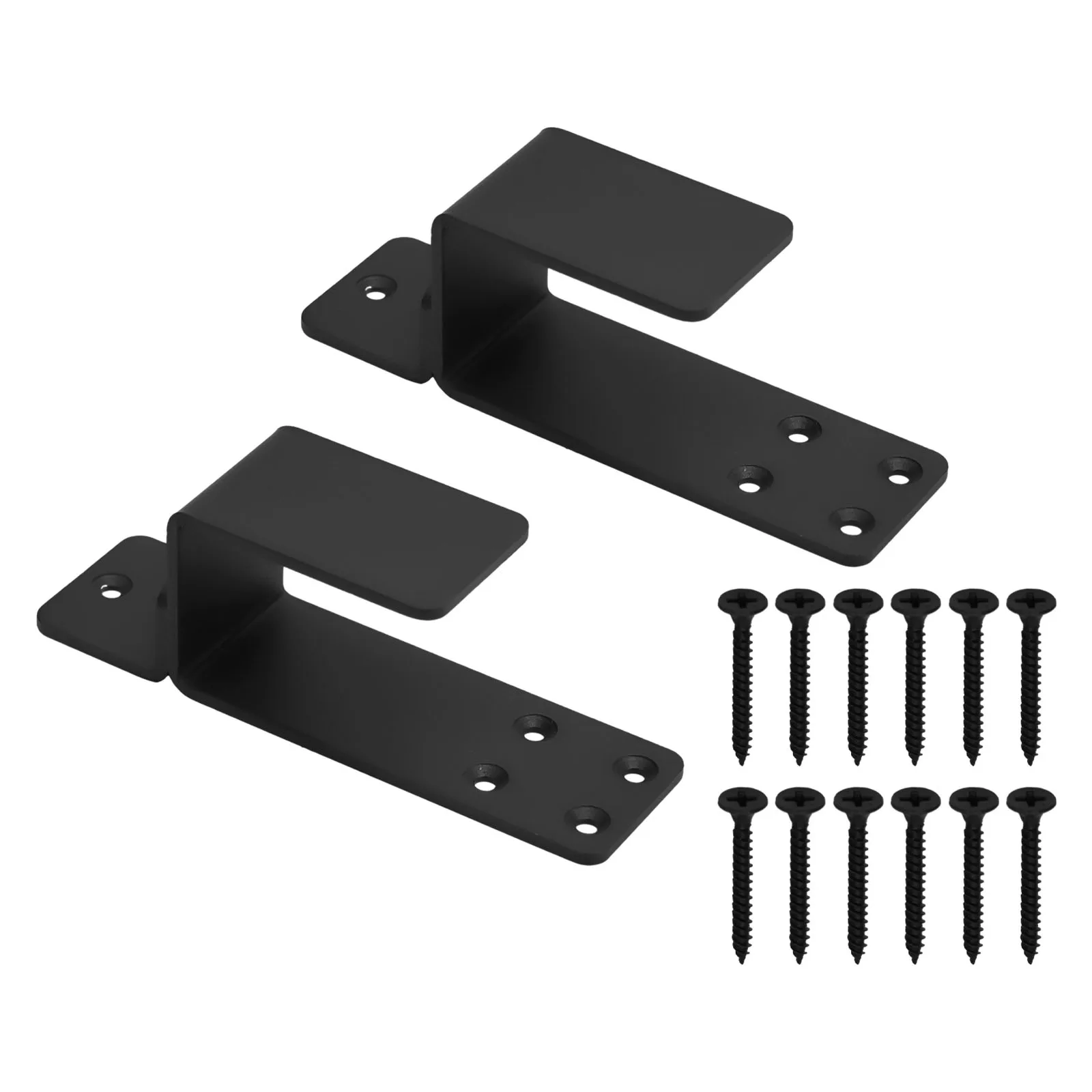 

Heavy Duty Door Barricade Brackets for 2x4 Lumber with Steel Construction to Prevent Forced Entry on Various Door Types