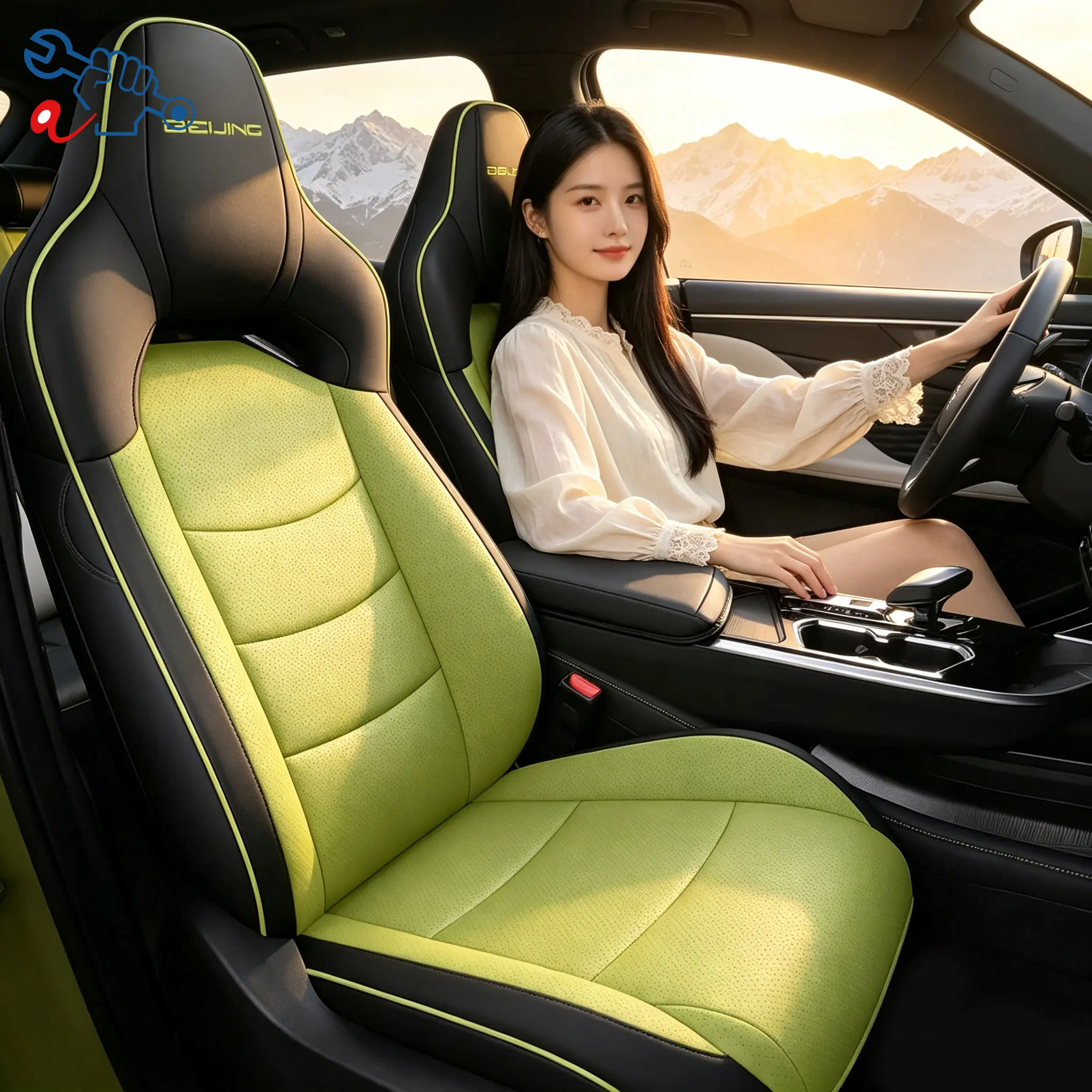Left‑Drive Car Seat Cover For BEIJING X55 2022‑2026 Full Enclosed Auto Cushion All‑Season Interior Refit Modified Seat Protector