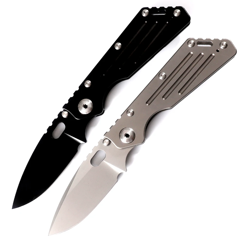 NINE THORN Strider SMF Titanium Handle Mark CPM154 Folding Knife Tactical Pocket Camping Hunting Outdoor EDC Tool