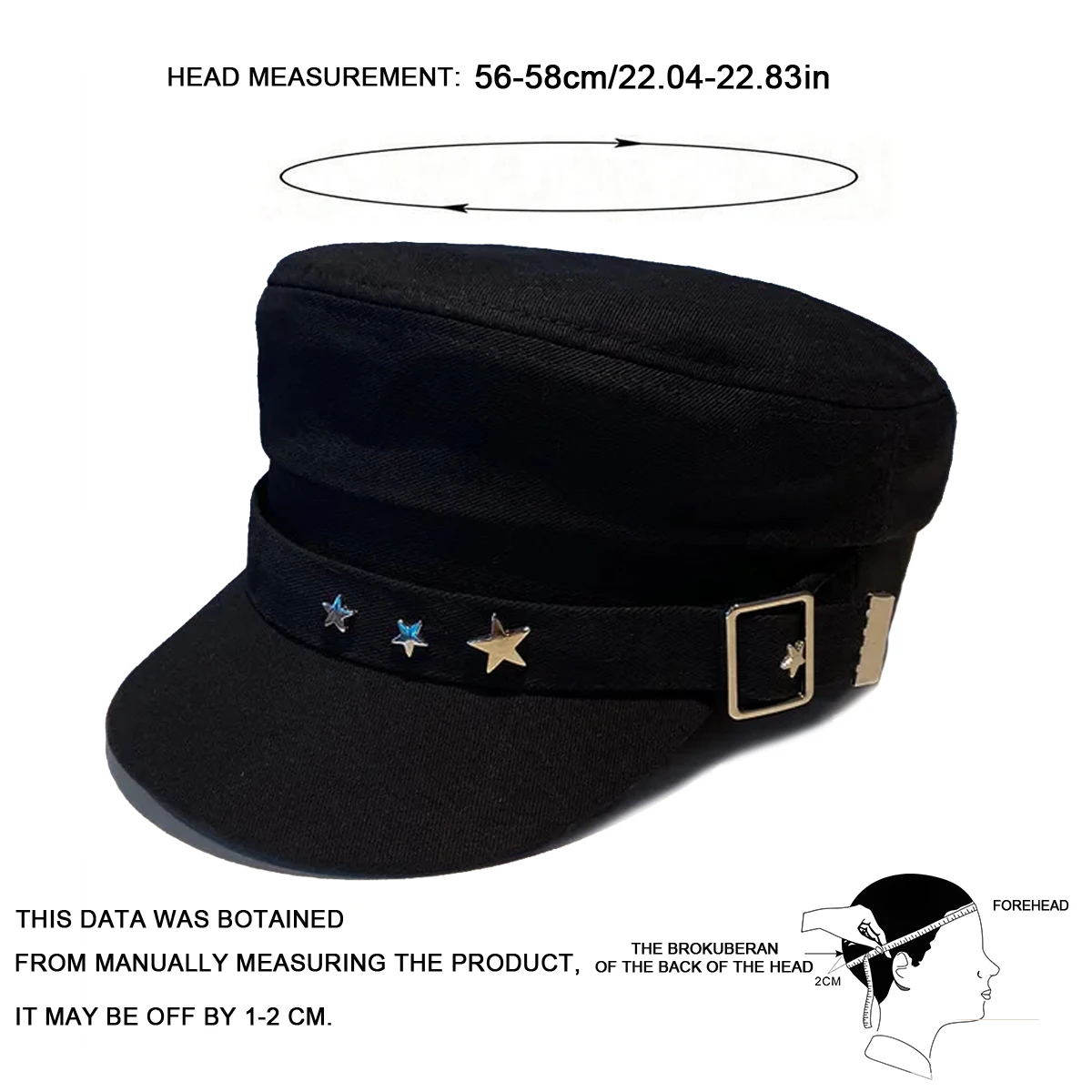 Frauen Baskenmütze Schwarz Stern Hut Frühling und Herbst Winter Britischen Retro Mode Neue Meer Militärischen Stil Koreanische Kappen Mutter hüte