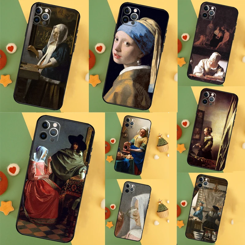 Johannes Vermeer Phone Case For iPhone 14 16 15 12 11 13 Pro Max X XR XS Max 7 8 Plus 12 13 Mini Cover Coque