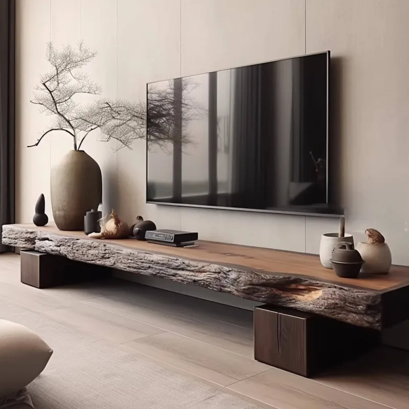 

Minimalist Tv Cabinet Living Room Solid Wood Japanese Designer Living Room Tv Stands Long 200Cm Mueble Televison Furniture Home