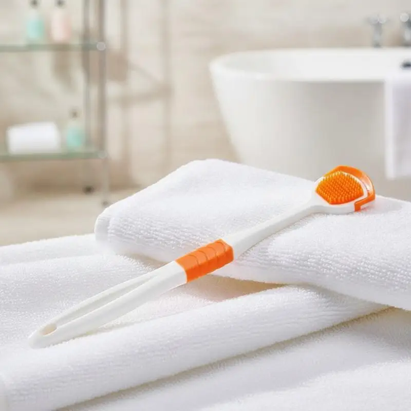 4 Pcs Food Grade Silicone Tongue Scraper Soft BPA Free Oral Hygiene Cleaner for Adult Daily Dental Care Travel Use