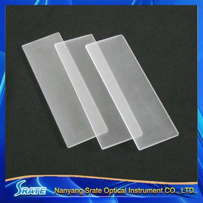 50pcs Blank Microscope Glass Slides Single Side Frosted Slides for Lab Preparation of Specimen