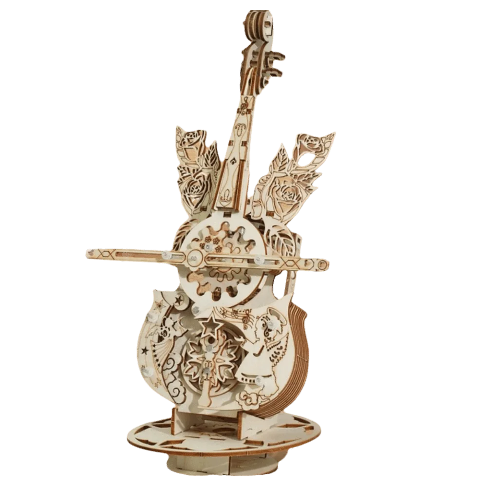 

For Kids Graffitiable 3D Puzzle Wooden Material DIY Design DIY Assembly Instrument Building Music Box For Adults