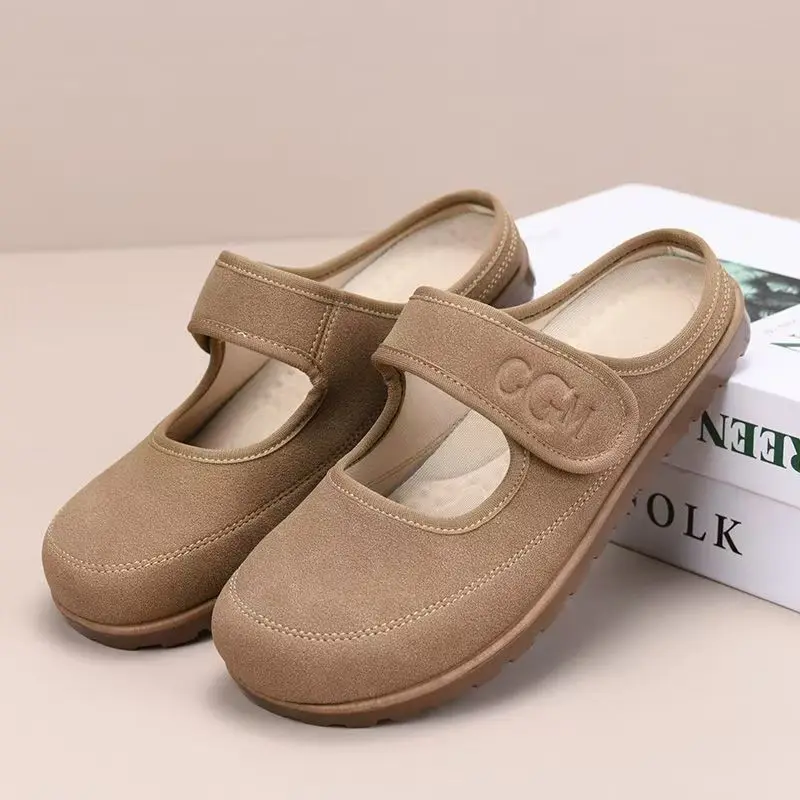 

Женские полутапочки на плоской подошве Baotou, новые летние нескользящие легкие уличные повседневные тапочки на мягкой подошве, прогулочные тапочки