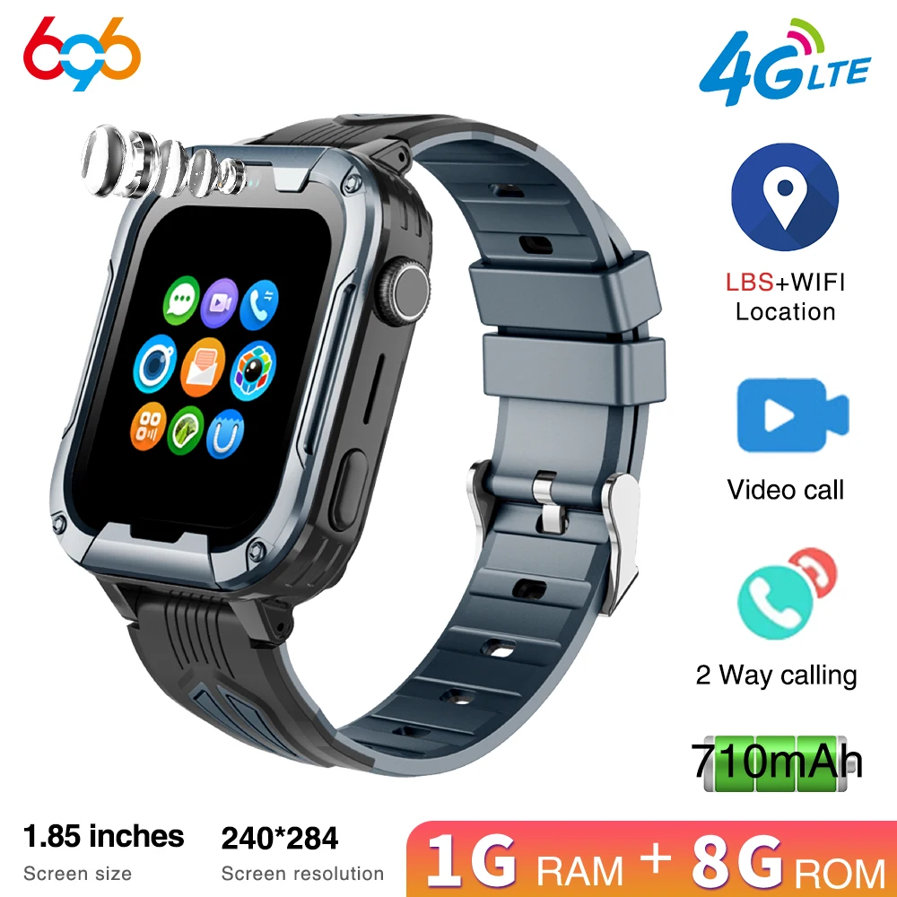 

4G Kids Smart Watch SIM Card Call Voice Chat SOS GPS LBS WIFI Location Student Camera Alarm Smartwatch Children For IOS Android