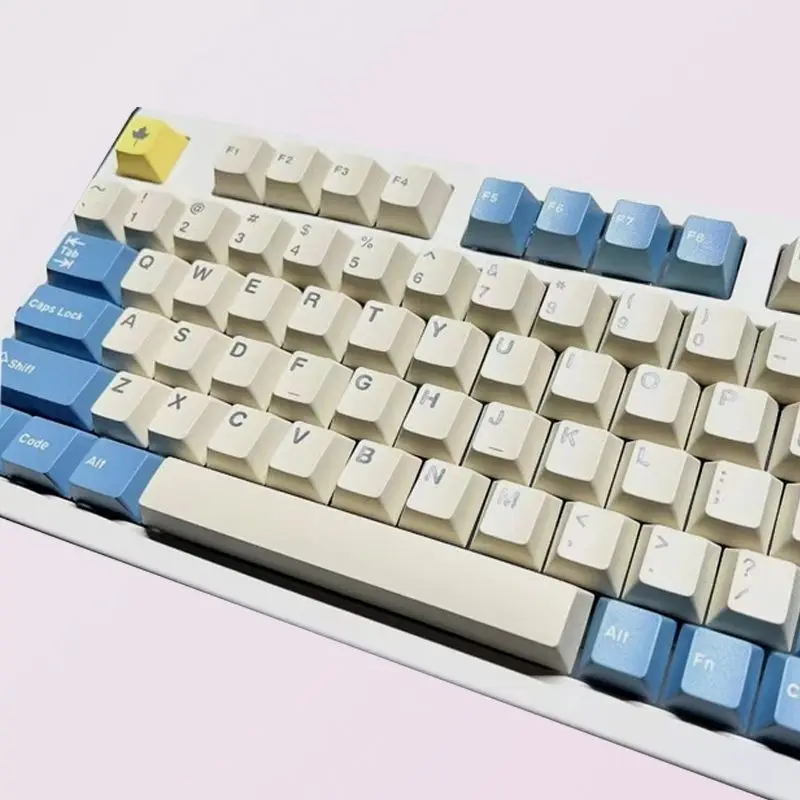 yellow-and-blue-color-scheme-keycaps-sa-height-abs-full-set-compatible-with-cross-shaft-mechanical-keyboard