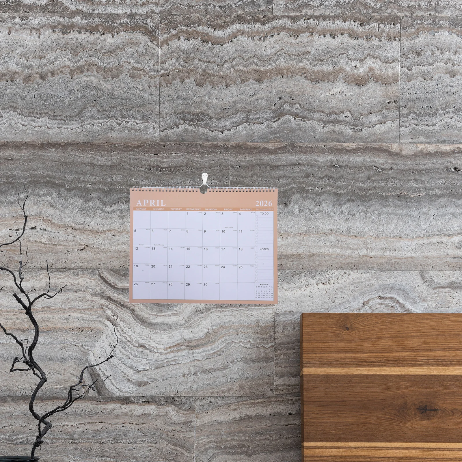 

English Calendar Aesthetic Wall Planner Big Font December Paper Full Year Family