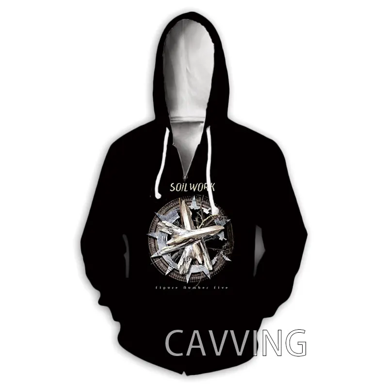 ใหม่แฟชั่น3D พิมพ์ SOILWORK Band ซิป Hoodies Zip Up Hooded เสื้อ Harajuku Hoodie Hip Hop Hoodies เสื้อ