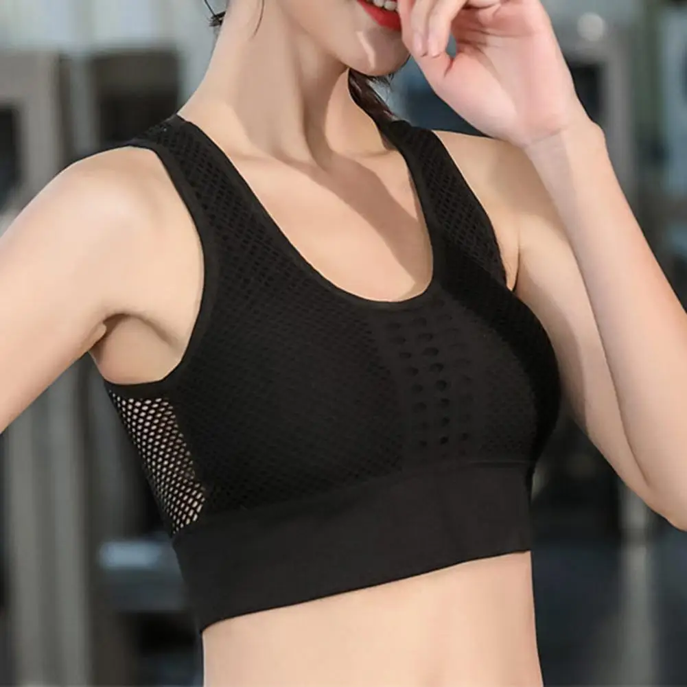 

Comfortable Sports Bra Women Sport Bra Shockproof Hollow Shoulder Women's Sport Bra with Wide Elastic for Push for Maximum