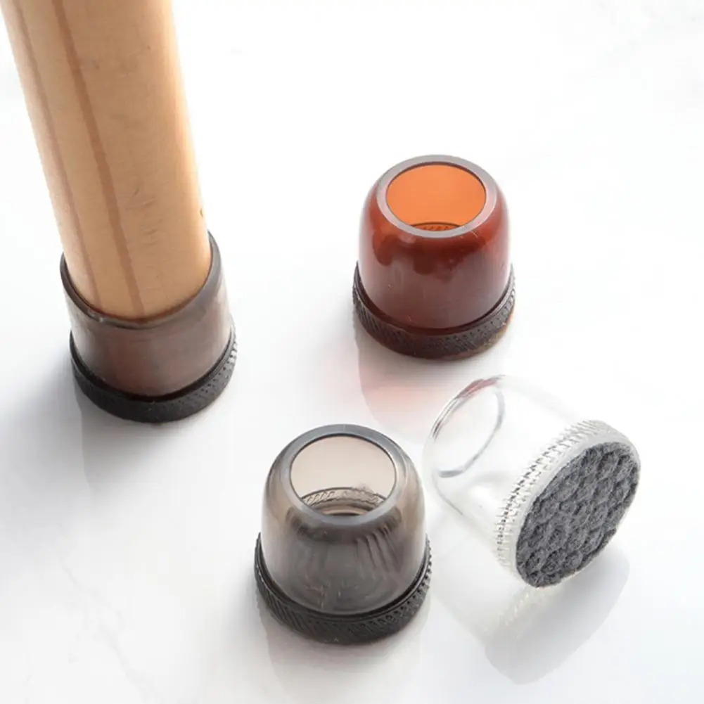 4 قطعة غطاء ساق الكرسي المضادة للانزلاق مقاومة للخدش تصميم سيليكون الجدول الساق حافظات الأرضية للأثاث 2026 #4