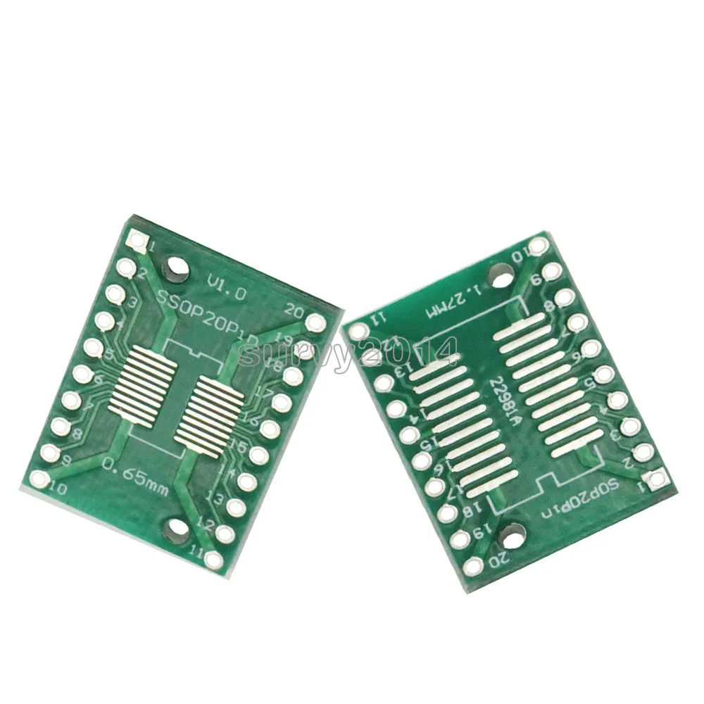5 قطعة SOP20 SSOP20 TSSOP20 إلى DIP20 الملعب 0.65/1.27 مللي متر IC محول لوحة دارات مطبوعة