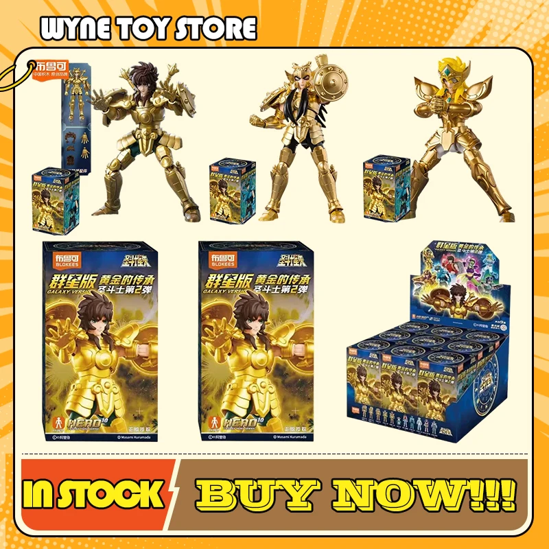 En Stock Blokees Saint Seiya Gold Saint versión 2 acción Hoyoga Dohko campeón Saori Kido figura Kit de montaje figura modelo Juguetes
