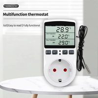 EU Thermostat Timer Socket Digital Temperature Controller Socket Outlet With Timer Switch Sensor Probe Heating Cooling