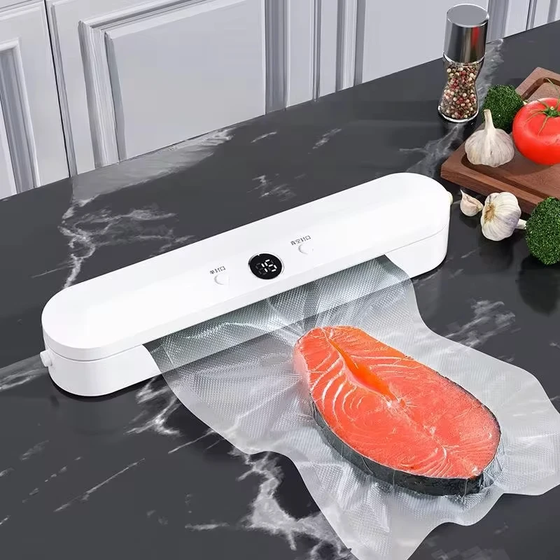 Xiaomi-Mijia Máquina Seladora a Vácuo Automática para Armazenamento de Alimentos, Máquina De Selagem, Sacos De Alimentos Saver, 220V, Novo Pacote, 10Pcs