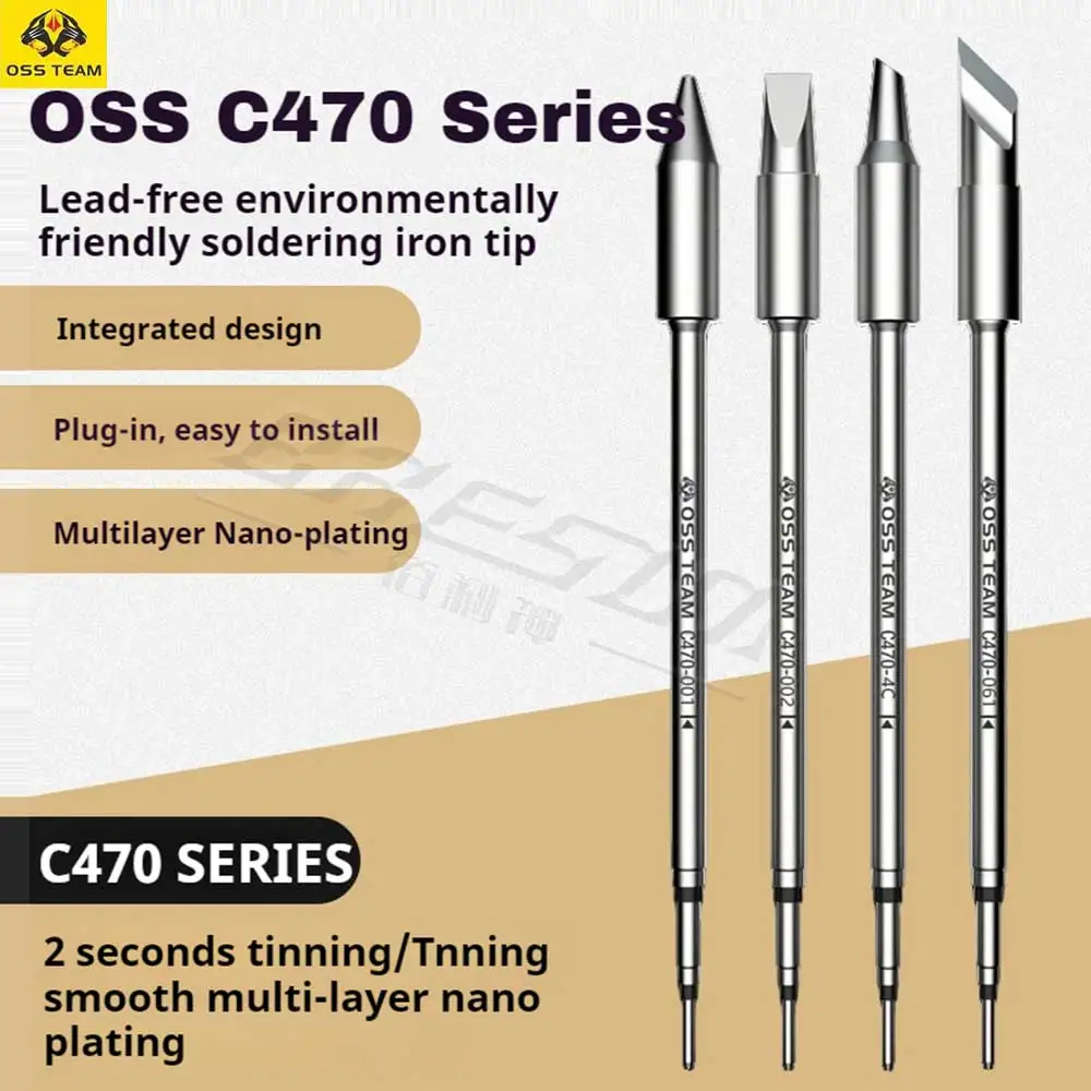 OSS C470 Serie bleifreie hochwertige Lötkolbenspitze 2S Verzinnung für CPU IC große Komponente Lötstation Schweißreparatur